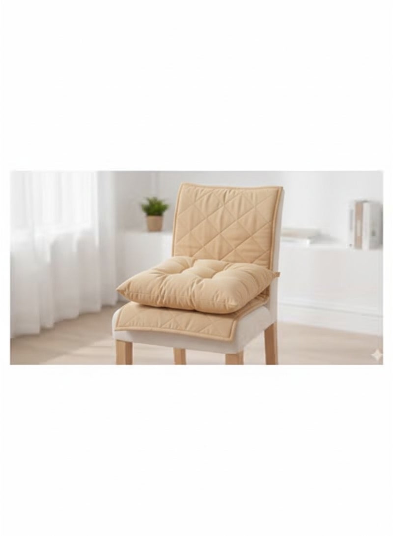 Luxury Velvet Chair Pad with Elegant Piping (45 x 45 cm) – Thick Padded Seat Cushion for Dining Chairs, Office, Home & Café – Soft & Comfortable Tufted Design - Image 1